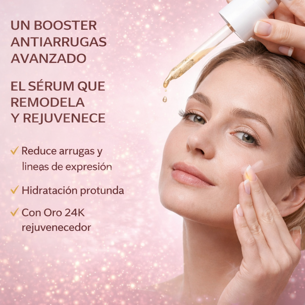 Sérum Facial Skin Clinic 24K Oro 30ML KISS BEAUTY – Luminosidad y Reafirmación Premium