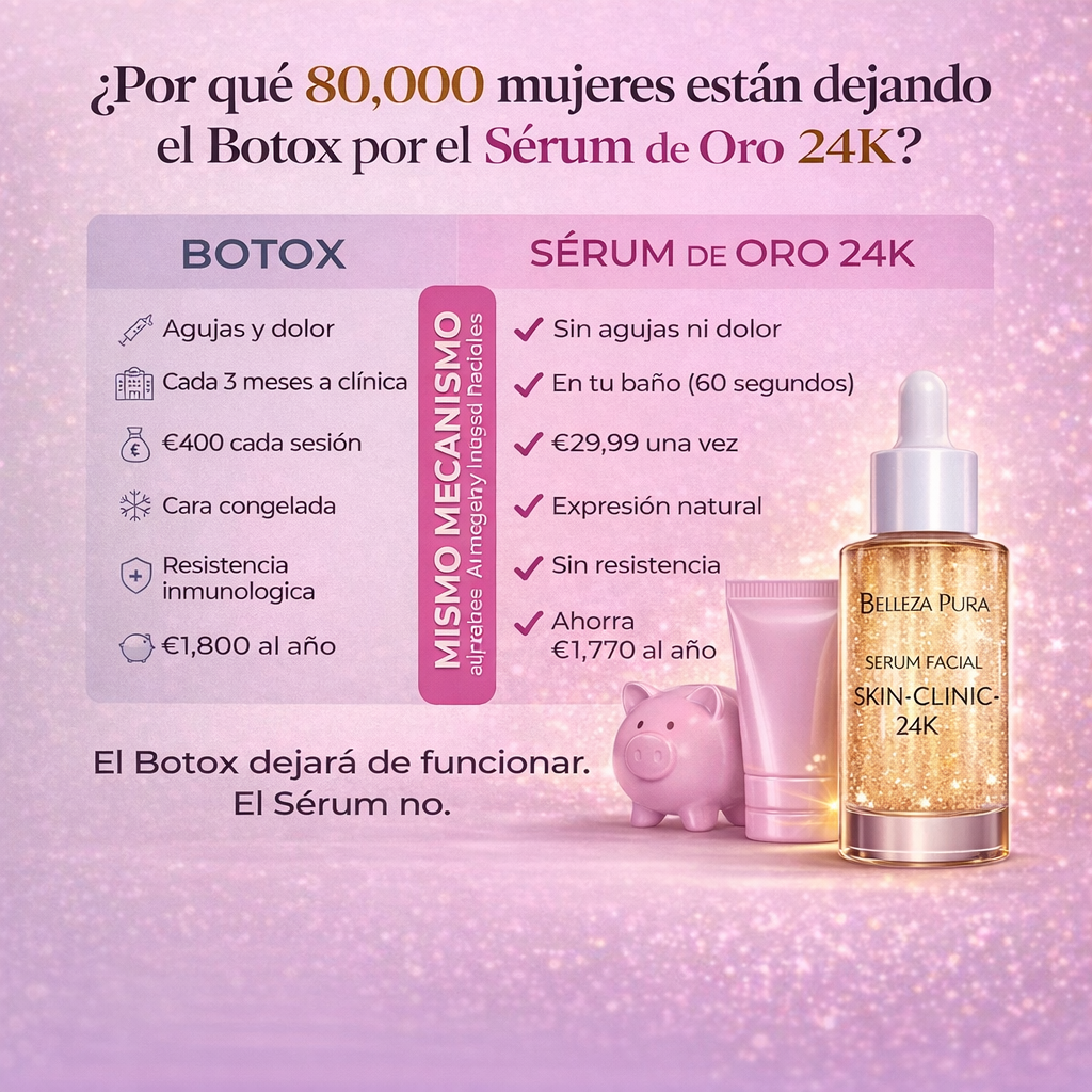 Sérum Facial Skin Clinic 24K Oro 30ML KISS BEAUTY – Luminosidad y Reafirmación Premium